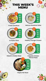 Weekly 6 Meal Plan (15% Off Applied)